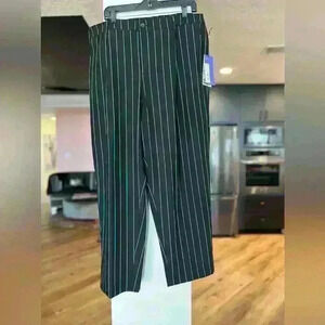 Future Collective Kahlana Barfield Brown Black Pinstripe Pants NWOT sz 16w/18w